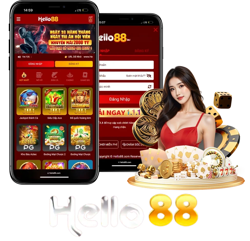 Ứng dụng Hello88, thông báo thể thao và chuyên mục trên di động